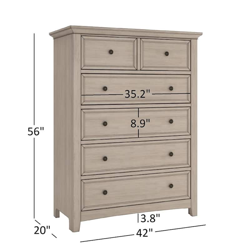 Ediline 5-Drawer Wood Modular Storage Chest by iNSPIRE Q Classic