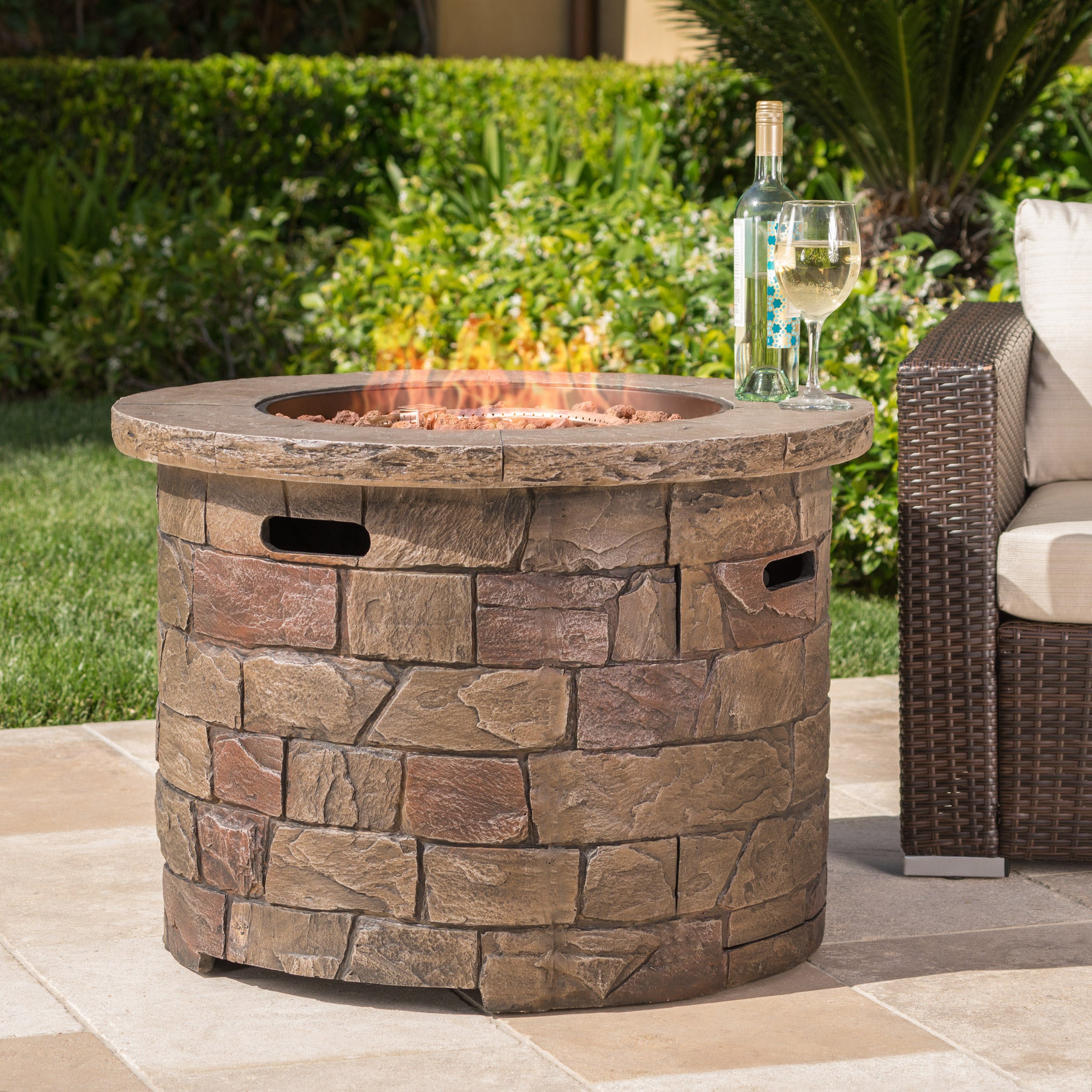 Shop Stillwater Outdoor Circular Fire Table By Christopher Knight