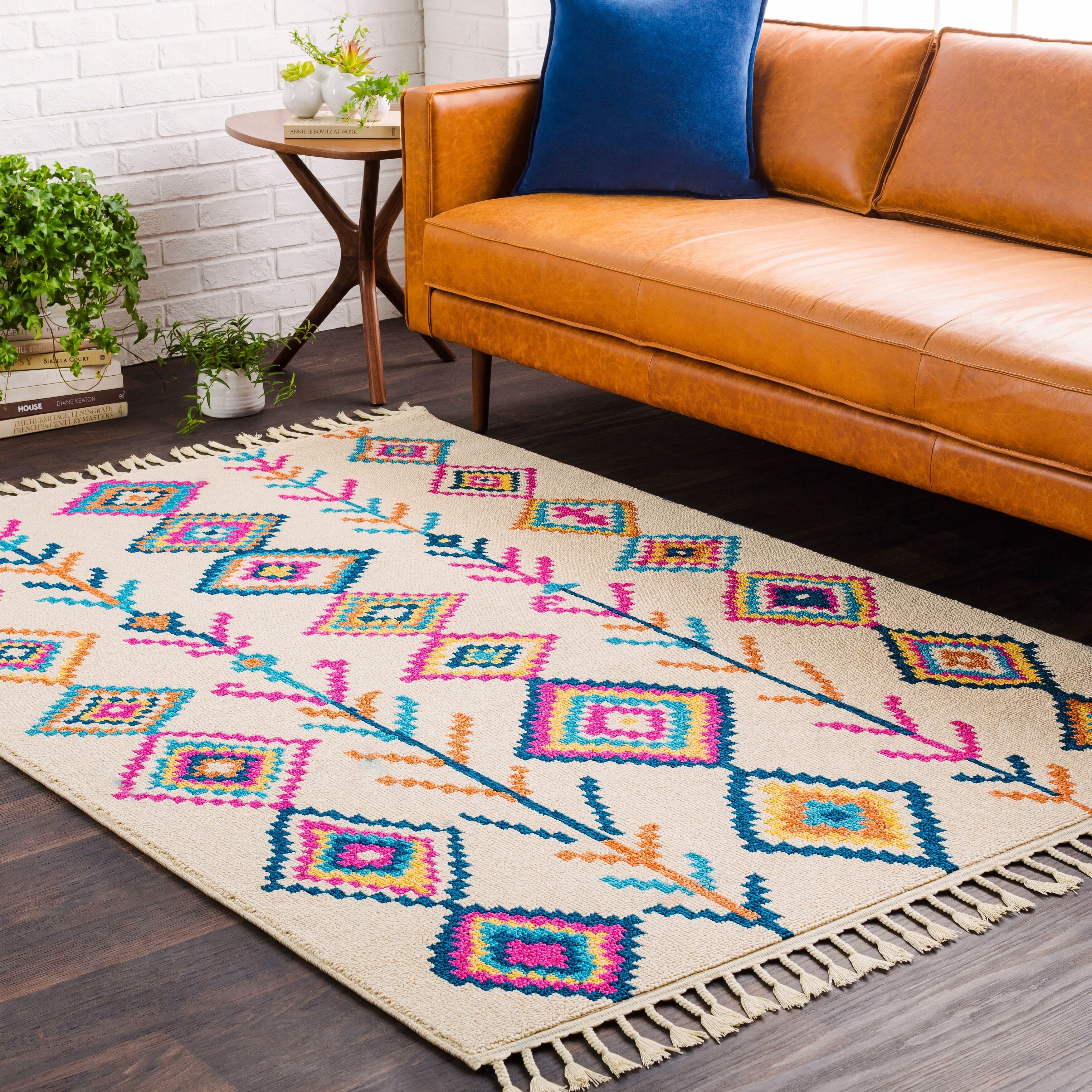 Shop Boho Moroccan Tassel Multi Colored Area Rug 5 X 7 3 Overstock 15947813
