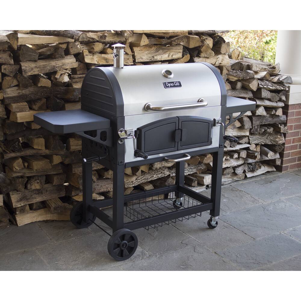 Dyna-Glo Silver/Black X-Large Premium Dual Chamber Charcoal Grill - N/A -  On Sale - Bed Bath u0026 Beyond - 15948222