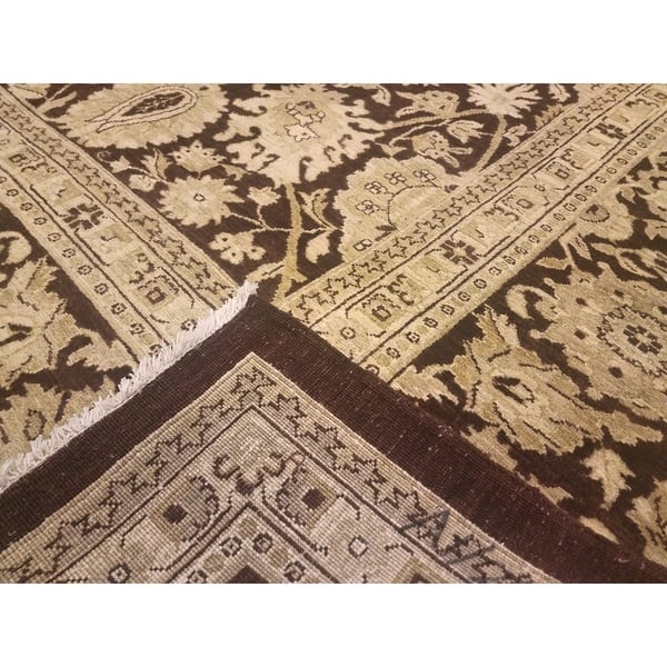 Shelia Tan Brown Ivory Wool Hand Knotted Peshawar Area Rug 10 X 14 On Sale Overstock 15949476