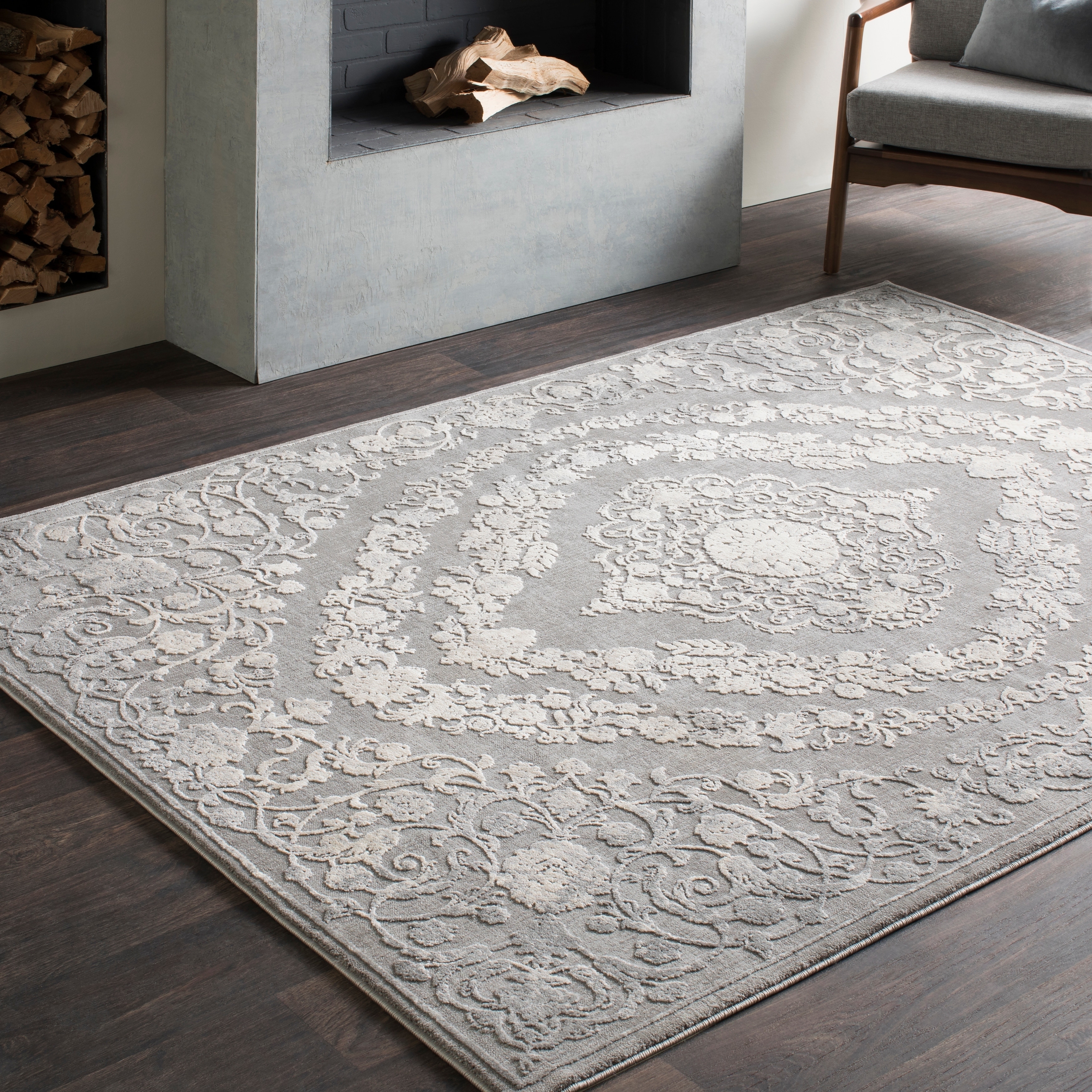 Torrie Floral Medallion Grey Area Rug 7 10 X 10 3 On Sale Overstock 15949723