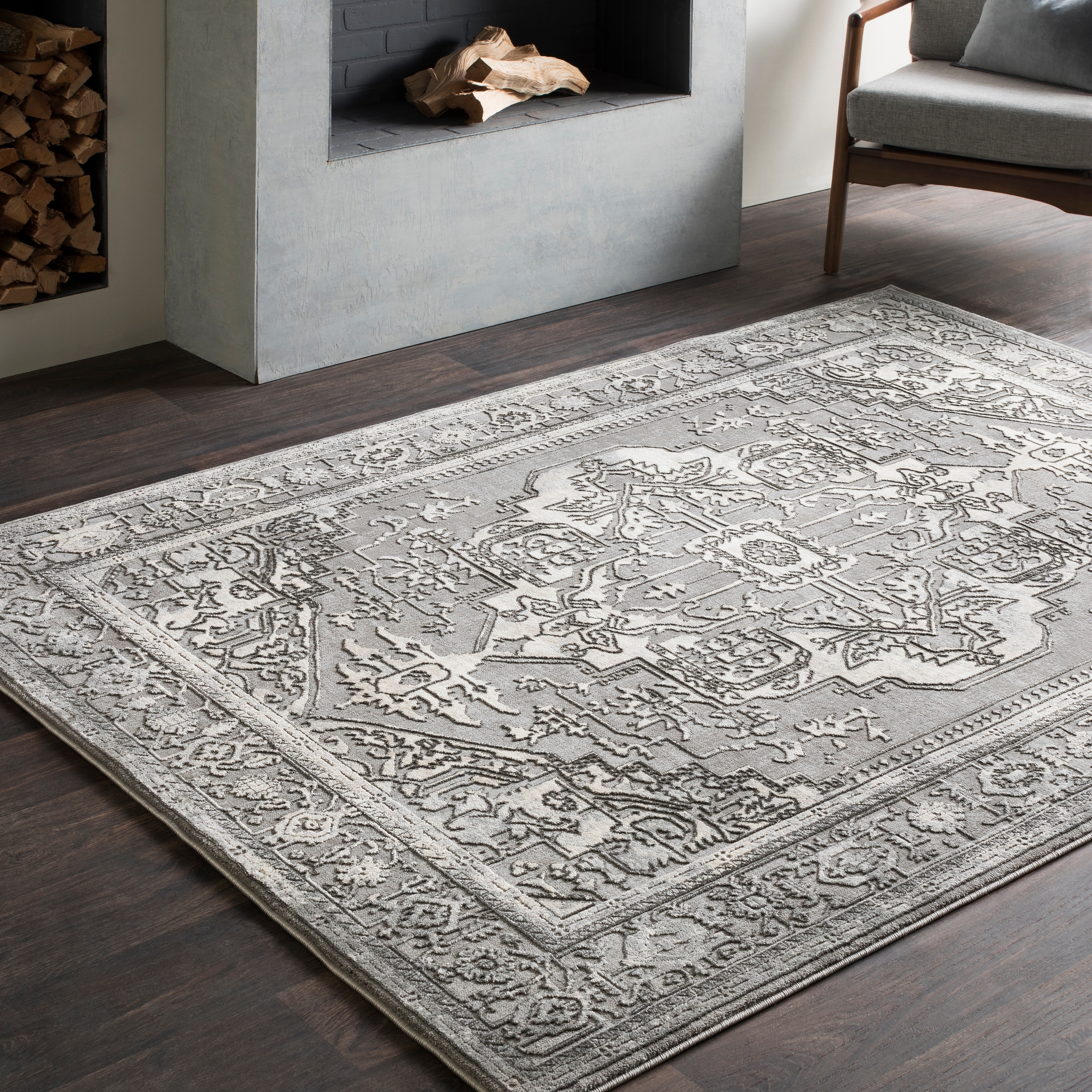 Tillery Classic Medallion Grey Cream Area Rug 7 10 X 10 3 On Sale Overstock 15949732