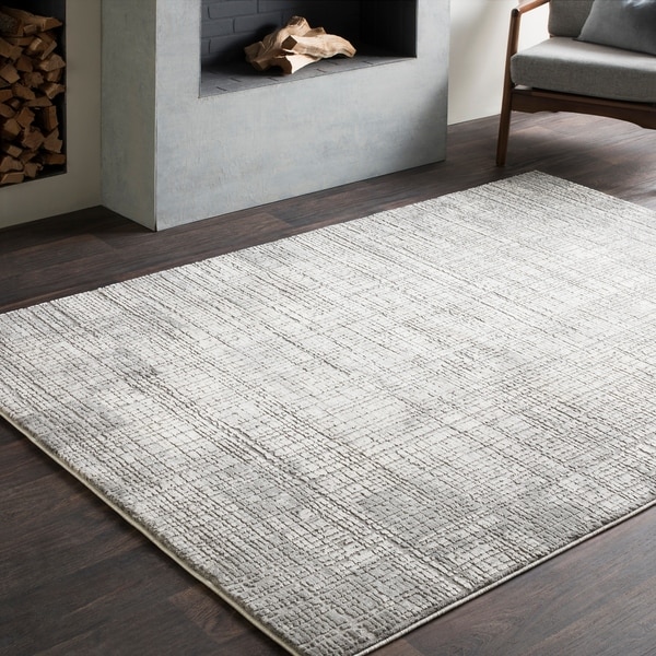 Jaden Tonal Abstract Grey Area Rug - 6'7" x 9'6". Opens flyout.