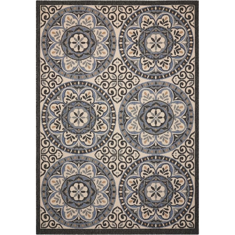Nourison Caribbean Classic Medallion Indoor/Outdoor Area Rug