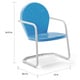 preview thumbnail 7 of 10, Crosley Griffith 3-piece Metal Outdoor Armchair Set