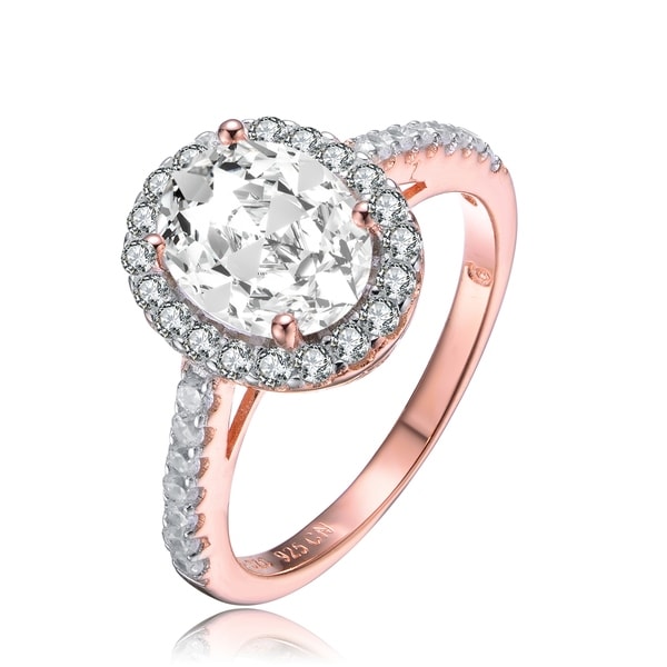Pink Princess Cut Cubic Zirconia Designer Ring Rhodium Plated Sterling Silver