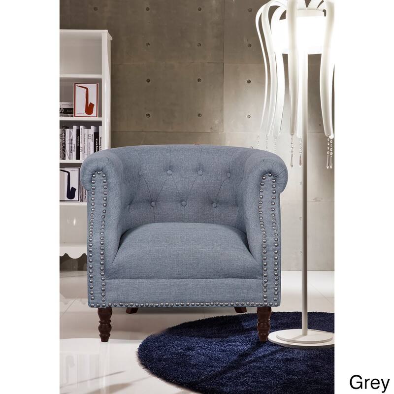 Rosemead Mid-century Fabric Chair - Grey - Mid-Century Modern