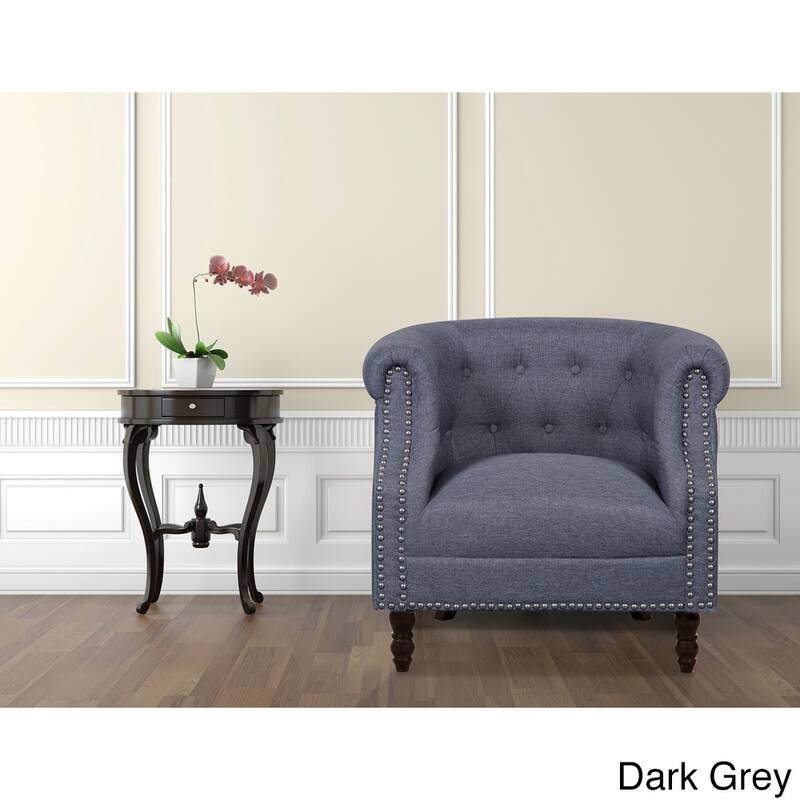 Rosemead Mid-century Fabric Chair - Grey - Mid-Century Modern