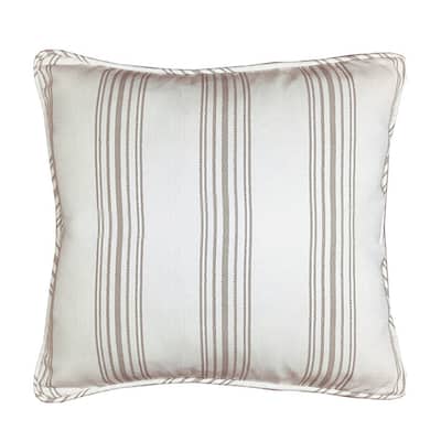 HiEnd Accents Striped Taupe Euro Sham