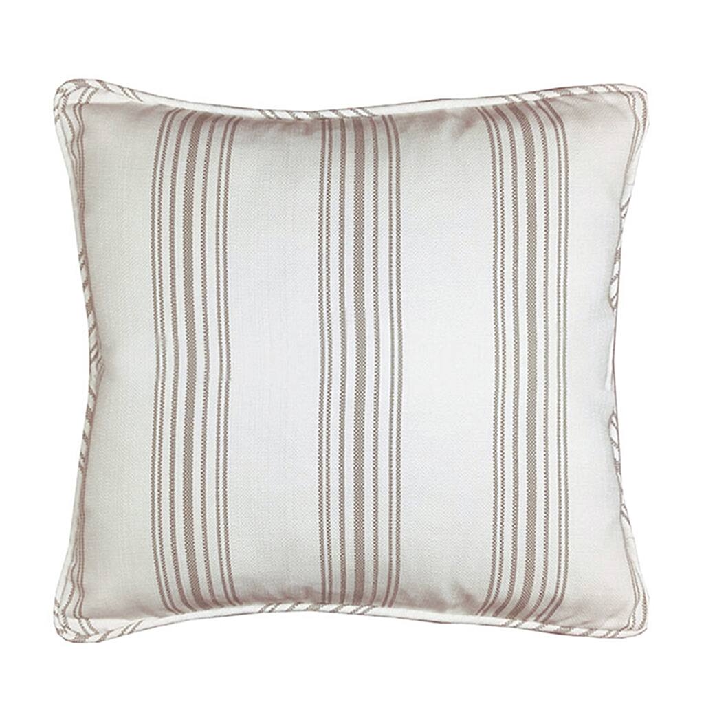 HiEnd Accents Striped Taupe Euro Sham
