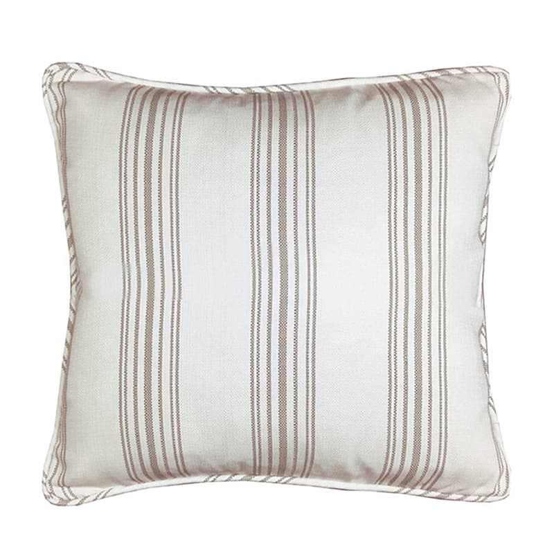 HiEnd Accents Striped Taupe Euro Sham