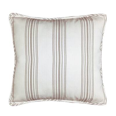 HiEnd Accents Striped Taupe Euro Sham