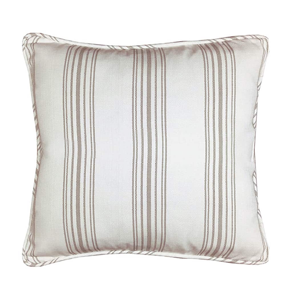 HiEnd Accents Striped Taupe Euro Sham