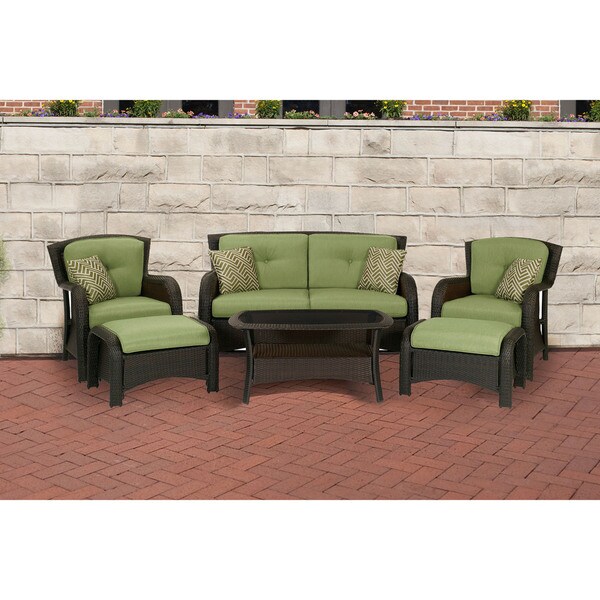 Cambridge Corolla Green Metal 6 piece Lounge Set Bed Bath