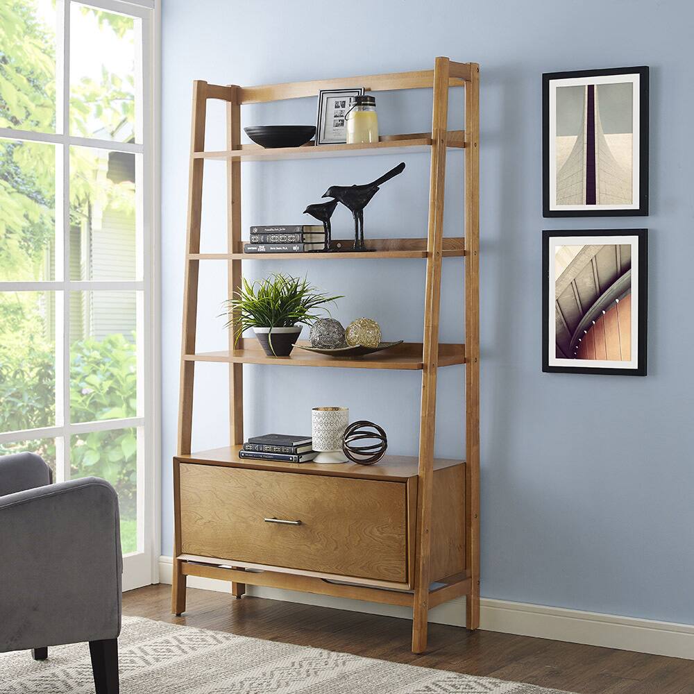 Crosley Landon Large Etagere in Acorn