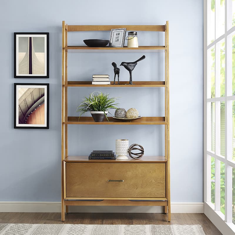 Crosley Landon Large Etagere in Acorn