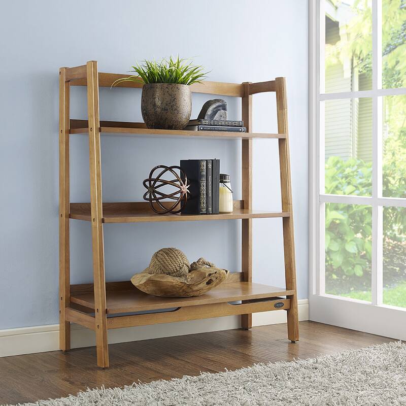 Crosley Landon Acorn Wood Bookcase - 36.13 "W x 15 "D x 43.5 "H