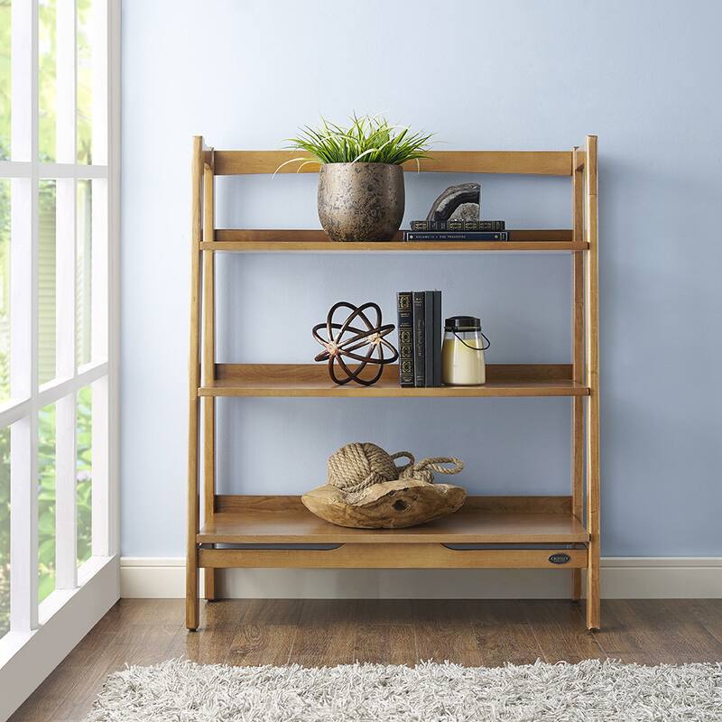 Crosley Landon Acorn Wood Bookcase - 36.13 "W x 15 "D x 43.5 "H