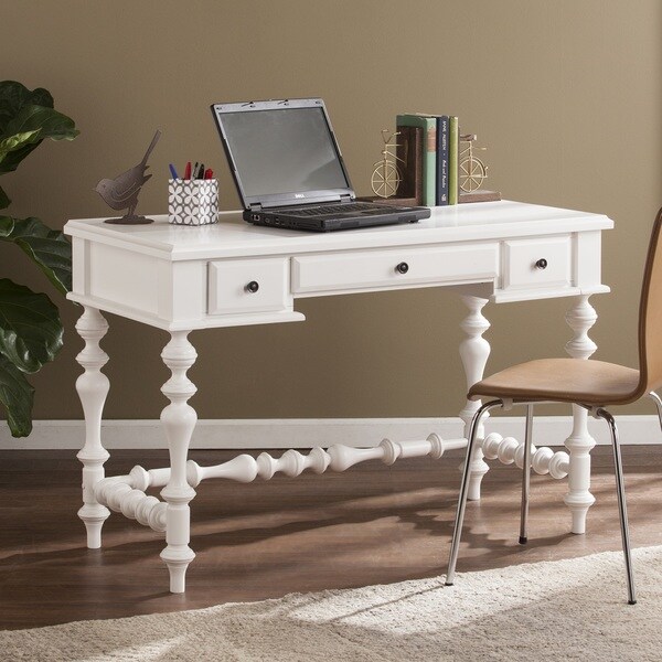 SEI Furniture Howard Turned Leg Writing Desk White Bed Bath Beyond 15951562