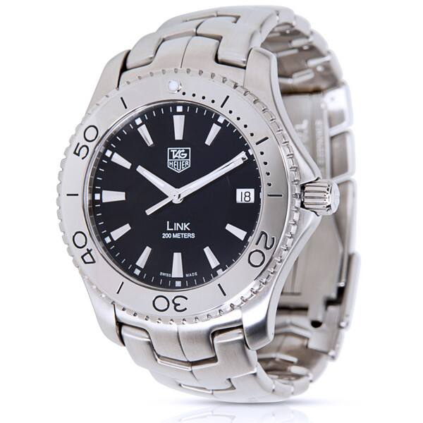 Shop Pre Owned Tag Heuer Link 200m Mens Diver S Watch In Stainless Steel Overstock 15951622