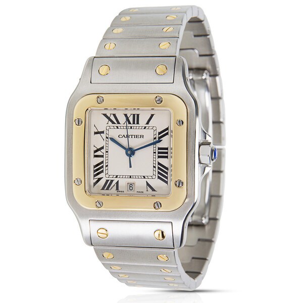 pre owned cartier santos mens watch