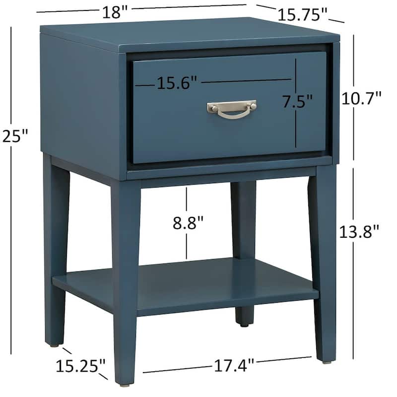 Niko 1-Drawer Side Table with Shelf iNSPIRE Q Modern