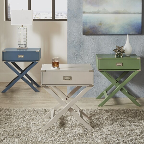 Kenton II X Base Wood Accent Campaign Table iNSPIRE Q Modern Free