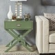 preview thumbnail 8 of 12, Kenton II X Base Wood Accent Campaign Table iNSPIRE Q Modern