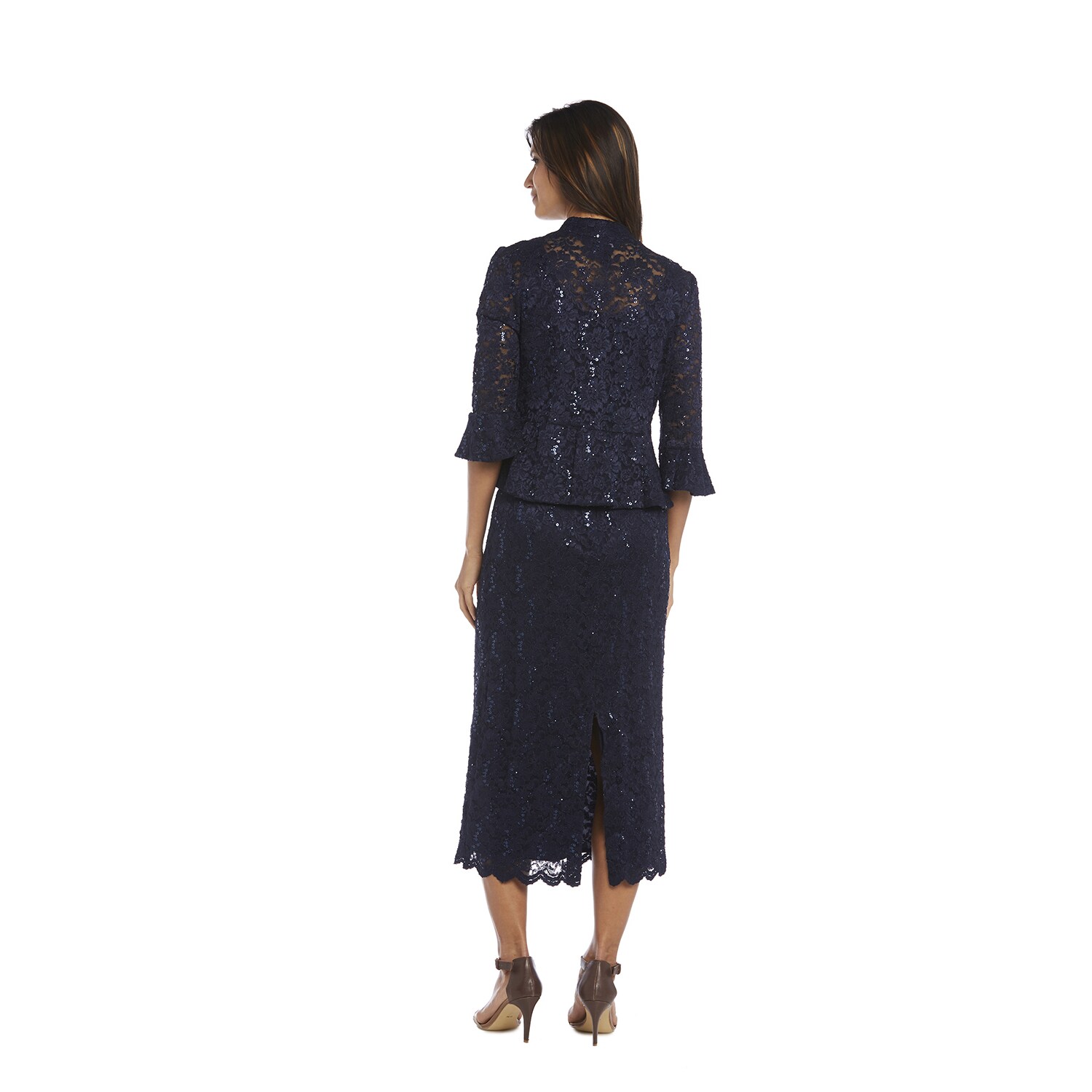 navy blue lace jacket