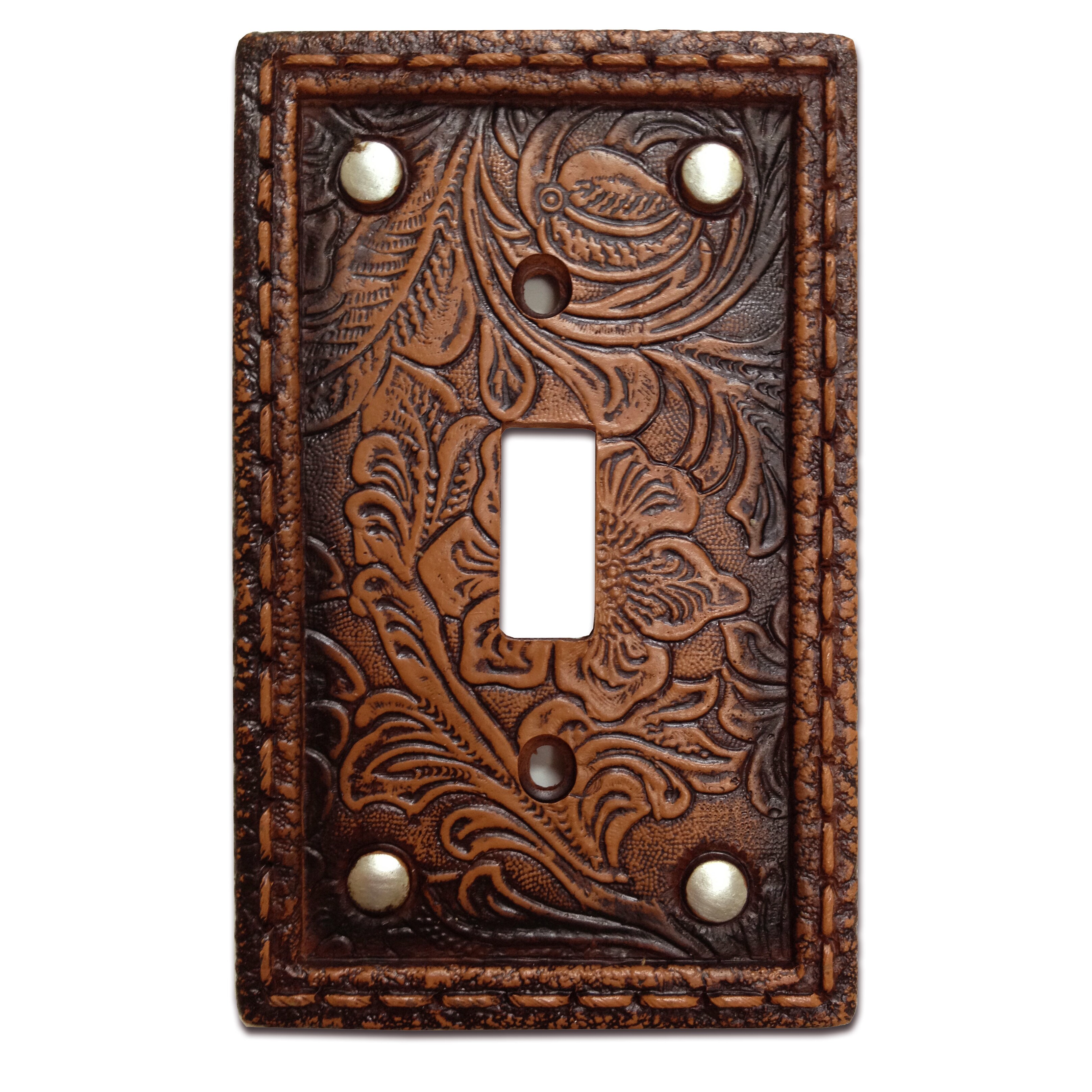 HiEnd Accents Tooled Resin Switchplate W/Stud