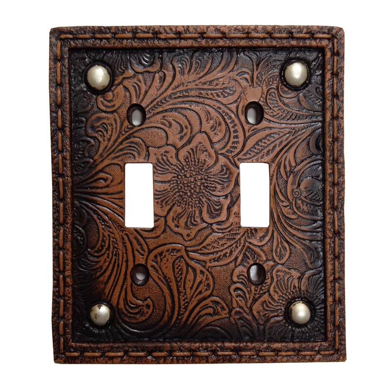 HiEnd Accents Tooled Resin Switchplate W/Stud - 5"x5"