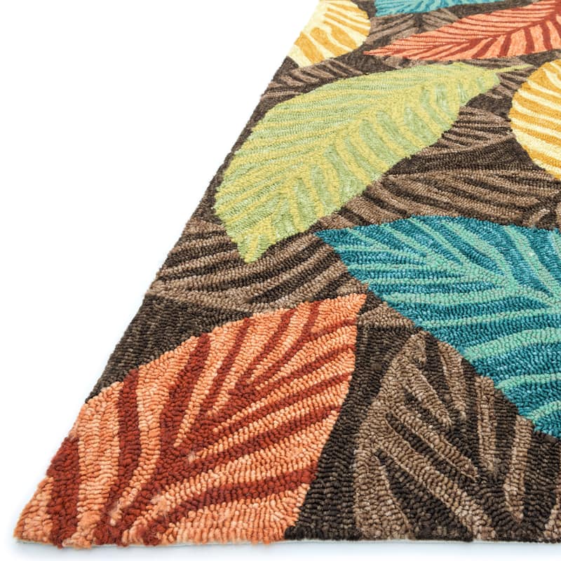 Indoor/ Outdoor Island Cove Brown/ Multi Rug