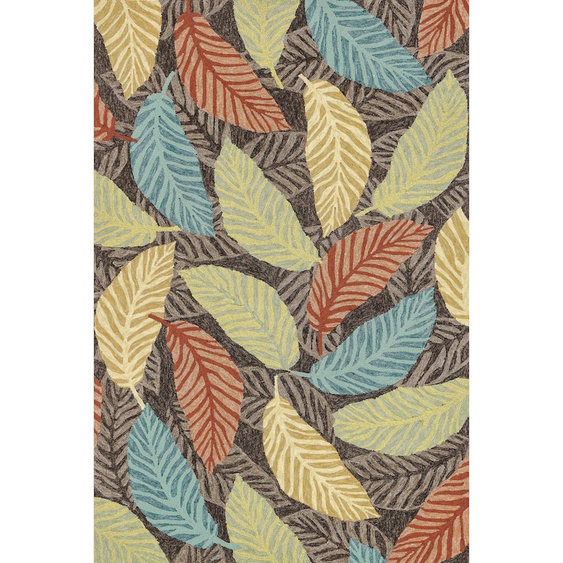 Indoor/ Outdoor Island Cove Brown/ Multi Rug