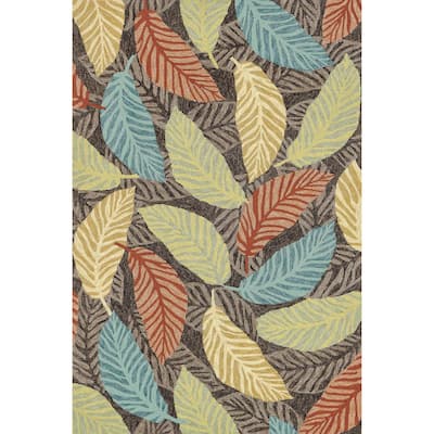 Indoor/ Outdoor Island Cove Brown/ Multi Rug