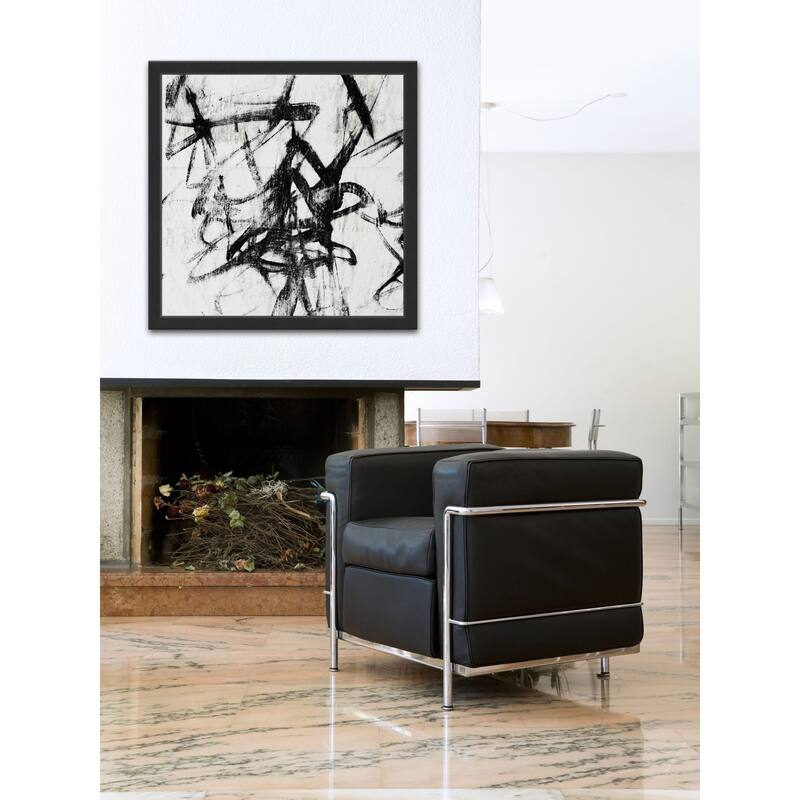 Monotype Scribble I' Framed Painting Print