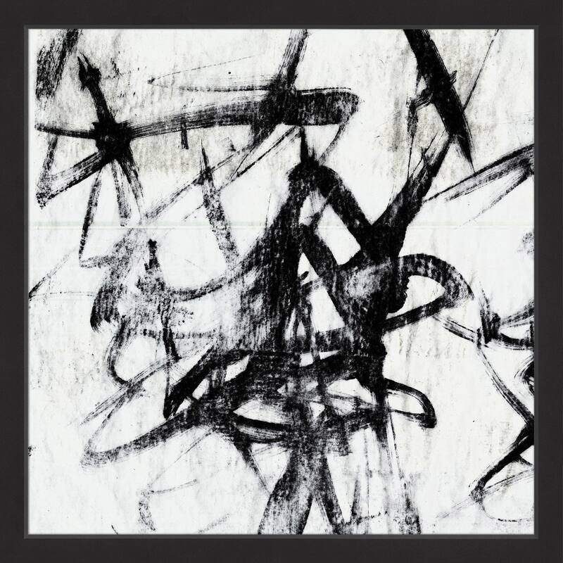 Monotype Scribble I' Framed Painting Print