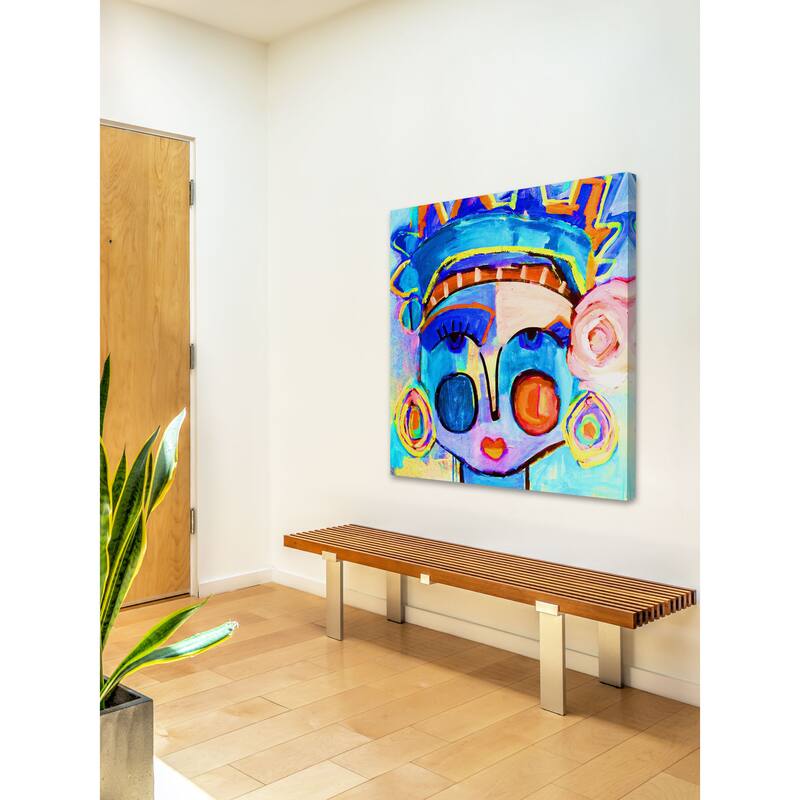 Miss Liberty Rad' Painting Print on Wrapped Canvas - Multi-Color