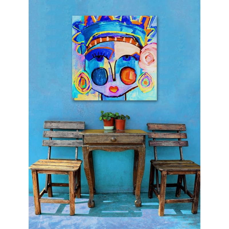 Miss Liberty Rad' Painting Print on Wrapped Canvas - Multi-Color