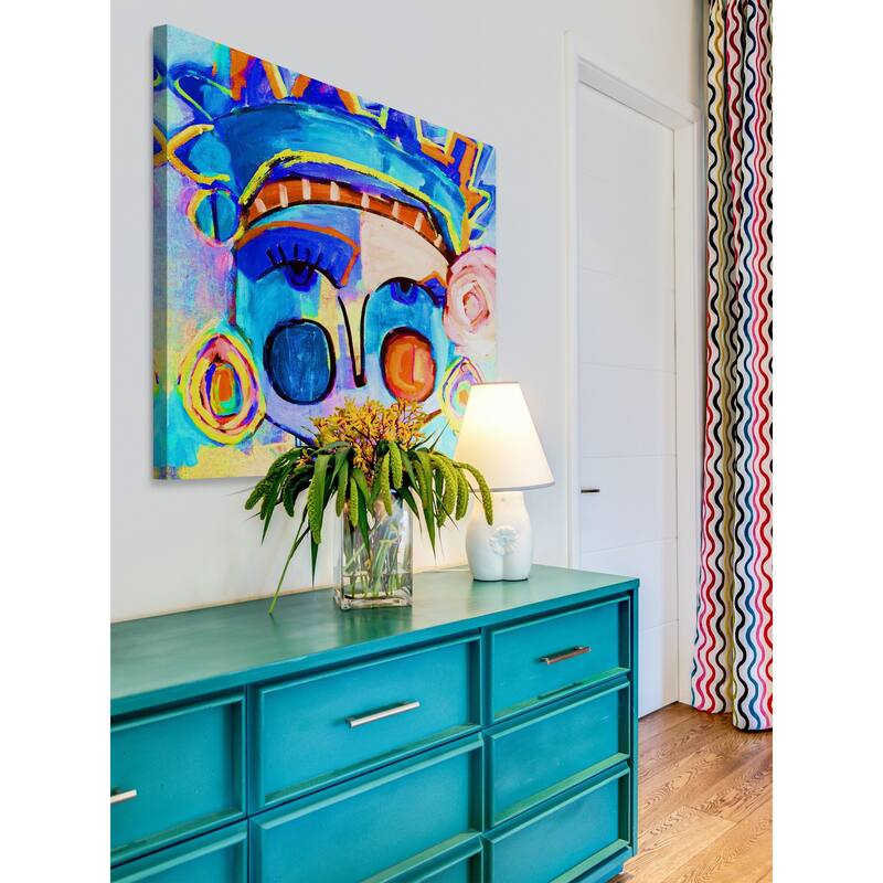 Miss Liberty Rad' Painting Print on Wrapped Canvas - Multi-Color