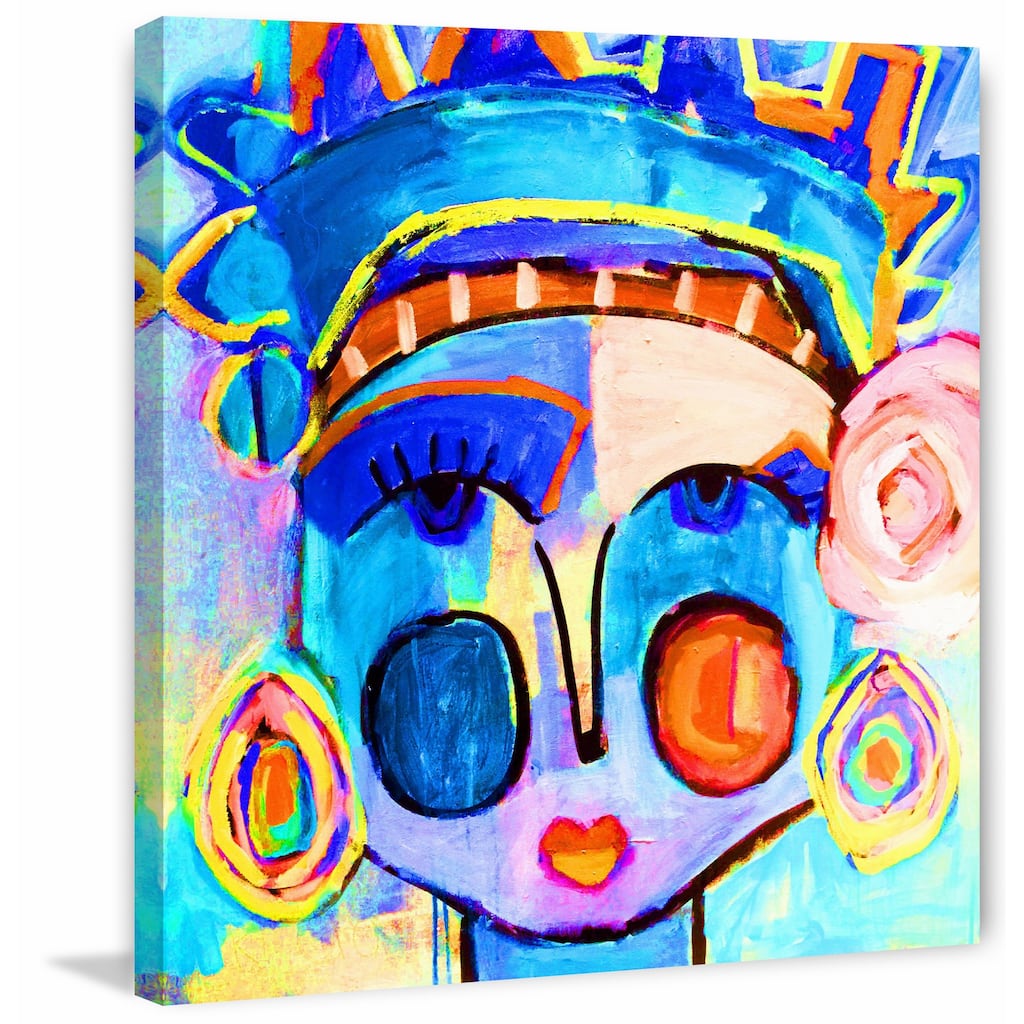 Miss Liberty Rad' Painting Print on Wrapped Canvas - Multi-Color
