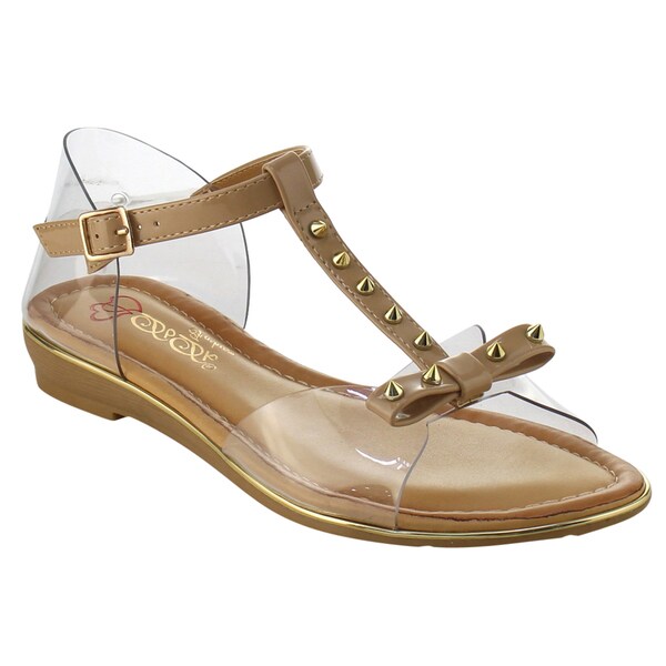 womens clear flat sandals