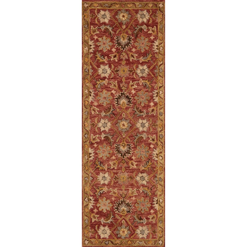 Alexander Home Madaline Hand-Hooked 100% Wool Terracotta Rug
