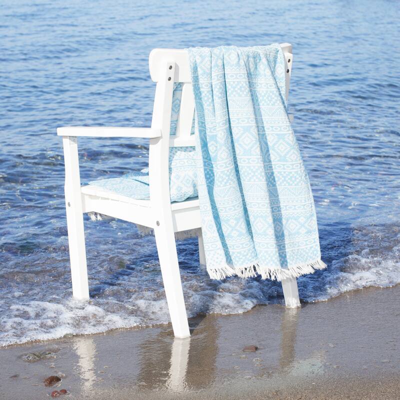 Authentic Pestemal Fouta Sienna Geometric Stripe Turkish Cotton Bath/ Beach Towel