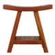 preview thumbnail 3 of 2, Bare Decor Niles Solid Teak Wood Bench Stool With Shelf