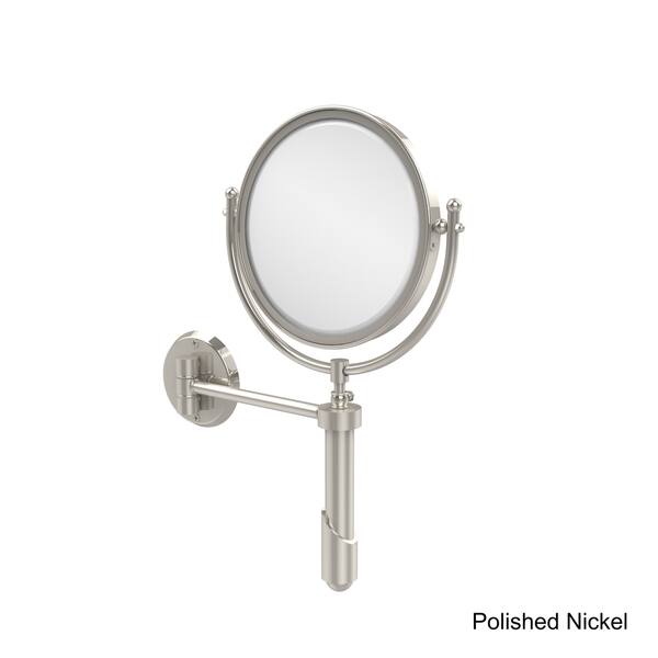 Allied Brass Soho 8-in x 15-in Polished Nickel Double-Sided Magnifying Wall-Mounted Vanity Mirror Allied Brass Soho 8-in x 15-in Polished Nickel Double-Sided Magnifying Wall-Mounted Vanity Mirror