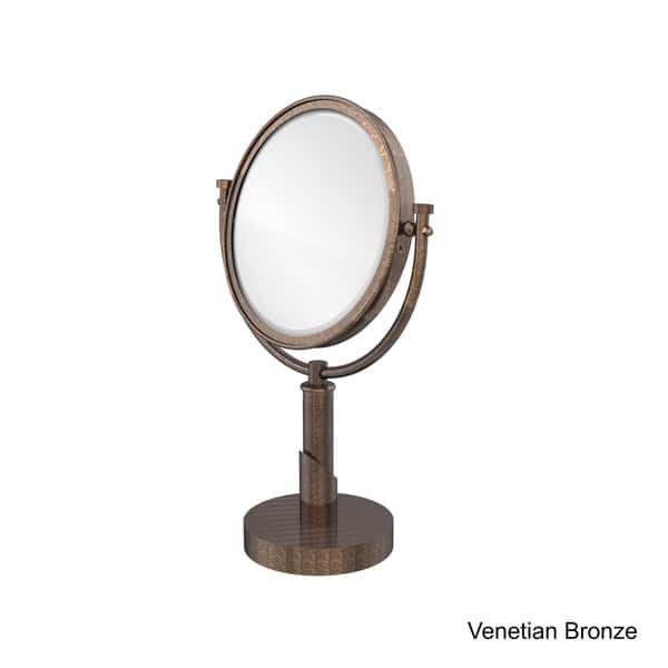 Allied Brass Tribecca 8-in x 15-in Antique Copper Double-Sided Magnifying Wall-Mounted Vanity Mirror Allied Brass Tribecca 8-in x 15-in Antique Copper Double-Sided Magnifying Wall-Mounted Vanity Mirror