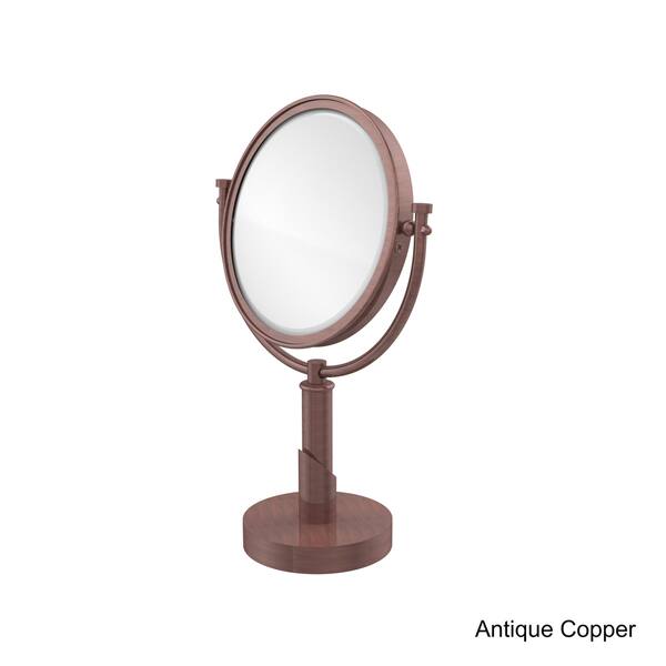 Allied Brass Tribecca 8-in x 15-in Antique Copper Double-Sided Magnifying Wall-Mounted Vanity Mirror Allied Brass Tribecca 8-in x 15-in Antique Copper Double-Sided Magnifying Wall-Mounted Vanity Mirror