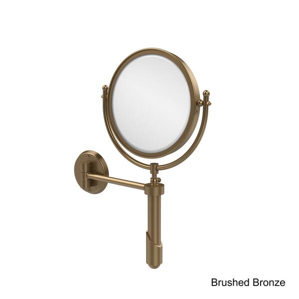 Allied Brass Soho 8-in x 15-in Brushed Bronze Double-Sided Magnifying Wall-Mounted Vanity Mirror Allied Brass Soho 8-in x 15-in Brushed Bronze Double-Sided Magnifying Wall-Mounted Vanity Mirror