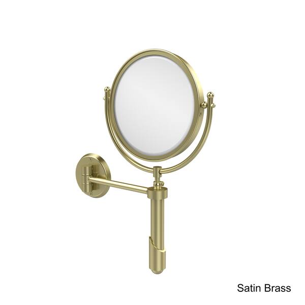 Allied Brass Soho 8-in x 15-in Satin Chrome Double-Sided Magnifying Wall-Mounted Vanity Mirror Allied Brass Soho 8-in x 15-in Satin Chrome Double-Sided Magnifying Wall-Mounted Vanity Mirror